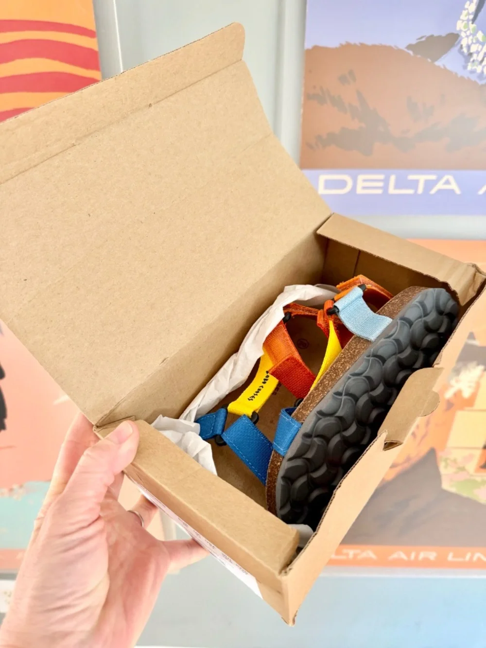 NIB Bobo Choses Color Block Strap Sandals J12